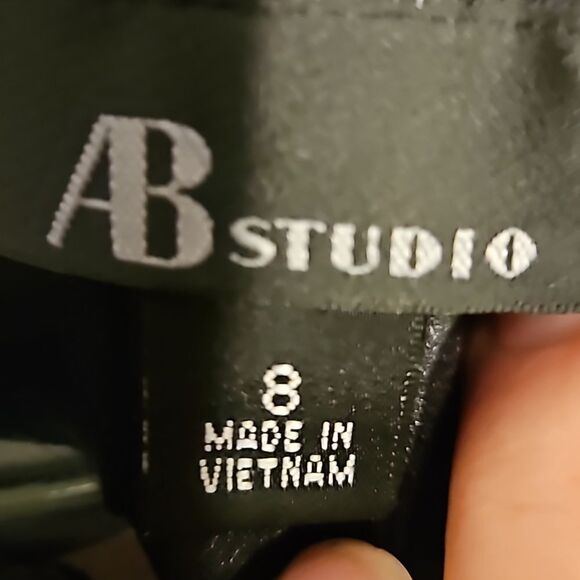 AB Studio Black & White Retro Vibe Dress Womens Size 8 Sleeveless A Line Mod - Picture 5 of 7